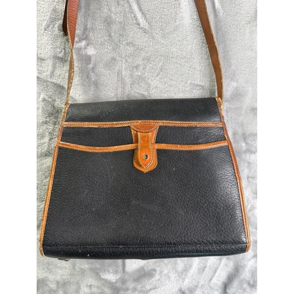 Dooney & Bourke All Weather Leather Flap Bag Women's Crossbody Medium Black
